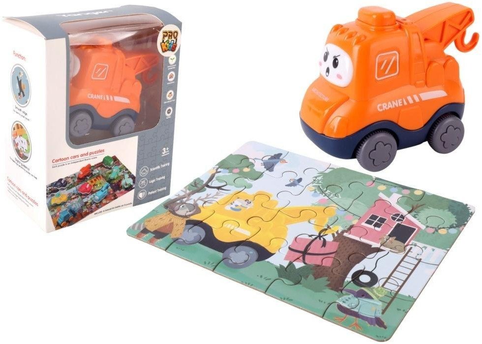 Auto puzzle Przygoda drogowa dźwig