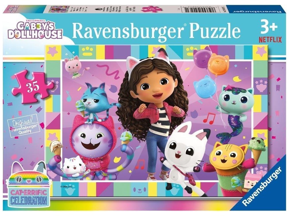 Puzzle dla dzieci 2D: Koci Domek Gabi 35el