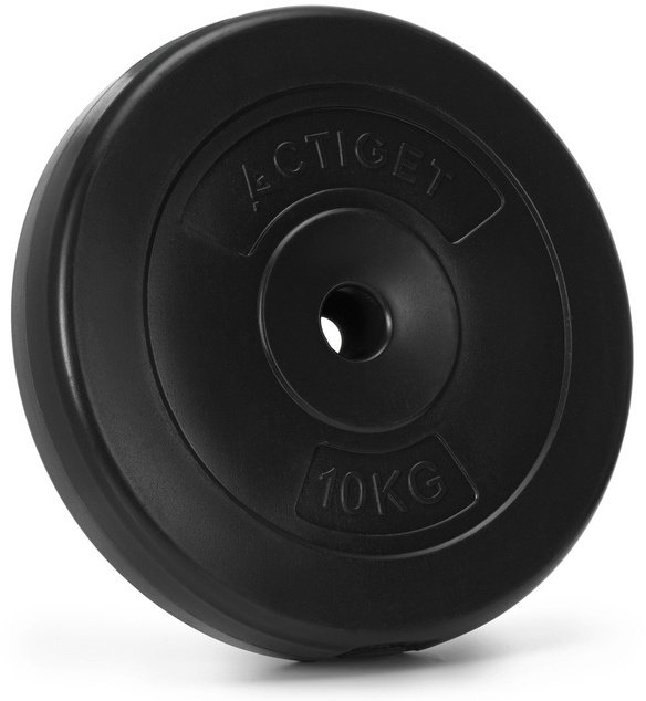 Obciążenie bitumiczne 10 kg talerz kompozytowy 31 mm krążek do sztangi hantli UNIWERSALNY