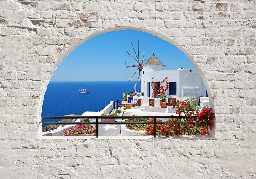 DecoNest Fototapeta - Lato na Santorini - 200X140