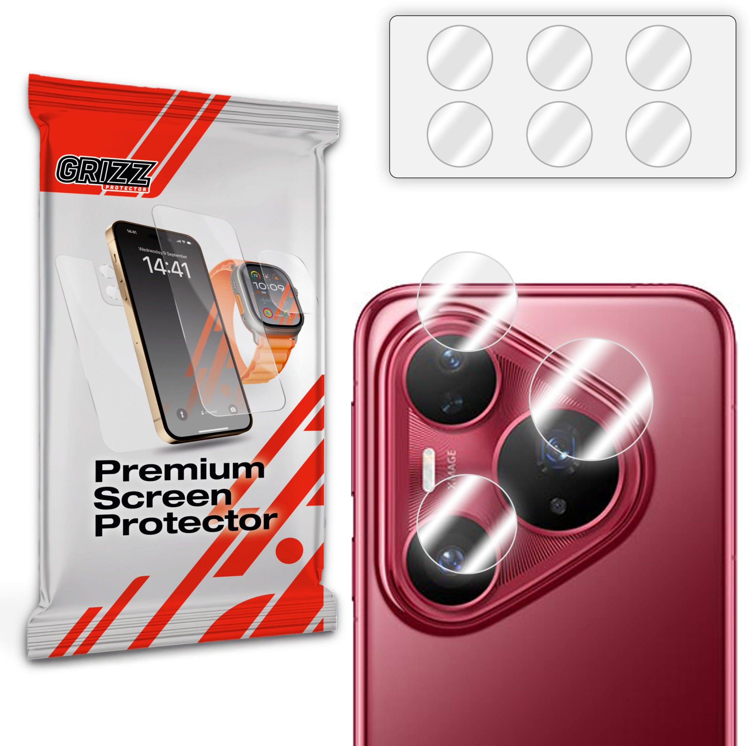 Szkło na aparat GrizzGlass HybridGlass Camera do Huawei Pura 80 Pro Plus