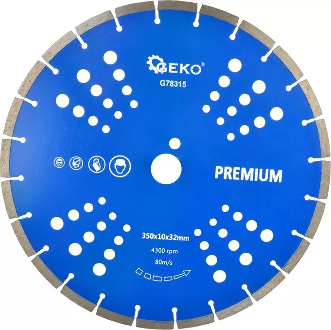 Geko Tarcza diam.350x10x25,4mm segment. GEKO PREMIUM by laser(10)