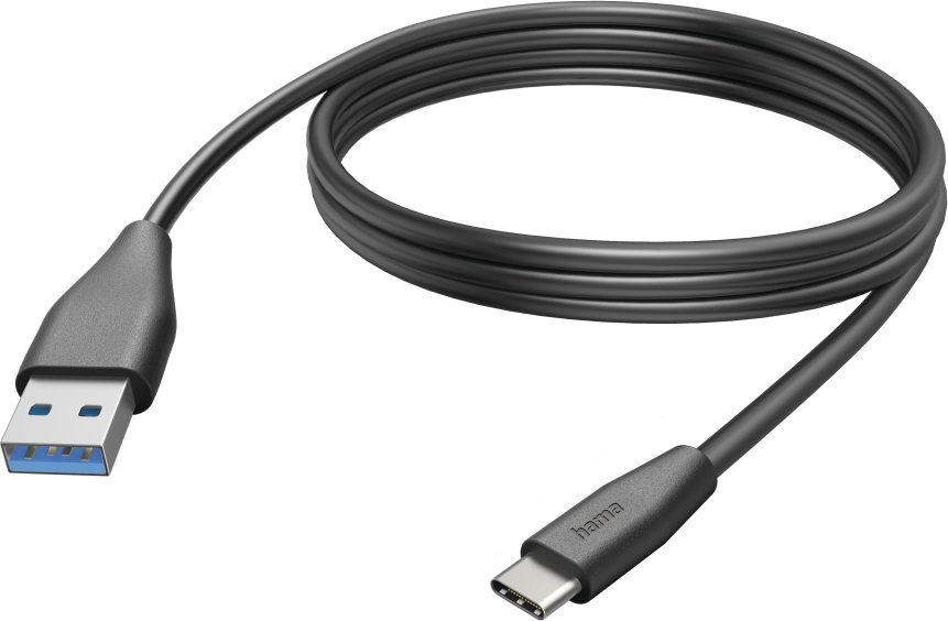 Kabel USB Hama USB-A - USB-C 3 m Czarny (002015970000)