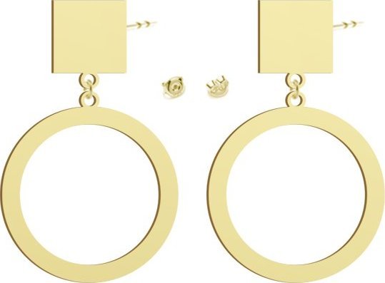 Radziszewska Jewellery Kolczyki Kółka srebro pozłacane