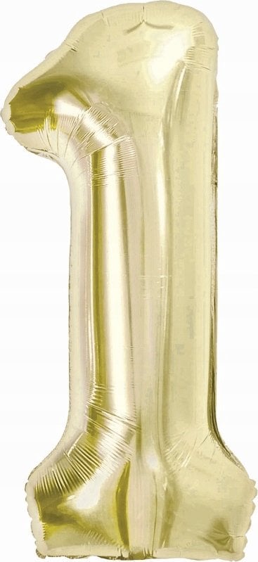 GoDan Balon foliowy B&C cyfra 1 szampański 85cm