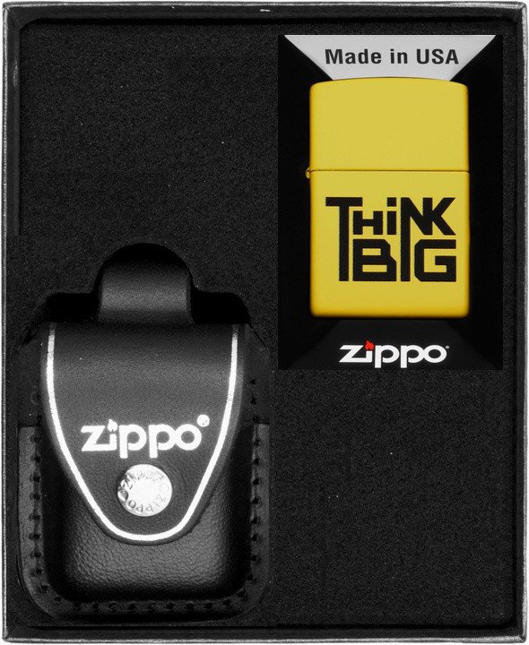 Zestaw ZIPPO Zapalniczka THINK BIG DESIGN Prezentowy No3