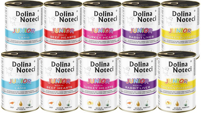 Mokra karma dla psa Dolina Noteci Premium junior mix 10 x 400 g