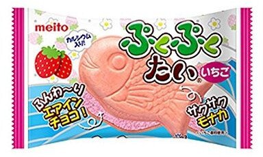 Puku Puku tai air in strawberry truskawka Meito 16,5 g Japoński wafelek