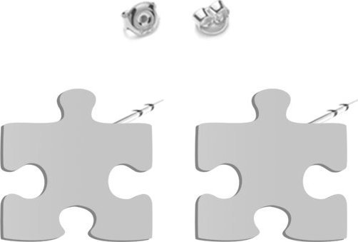 Radziszewska Jewellery Kolczyki Srebrne Puzzle