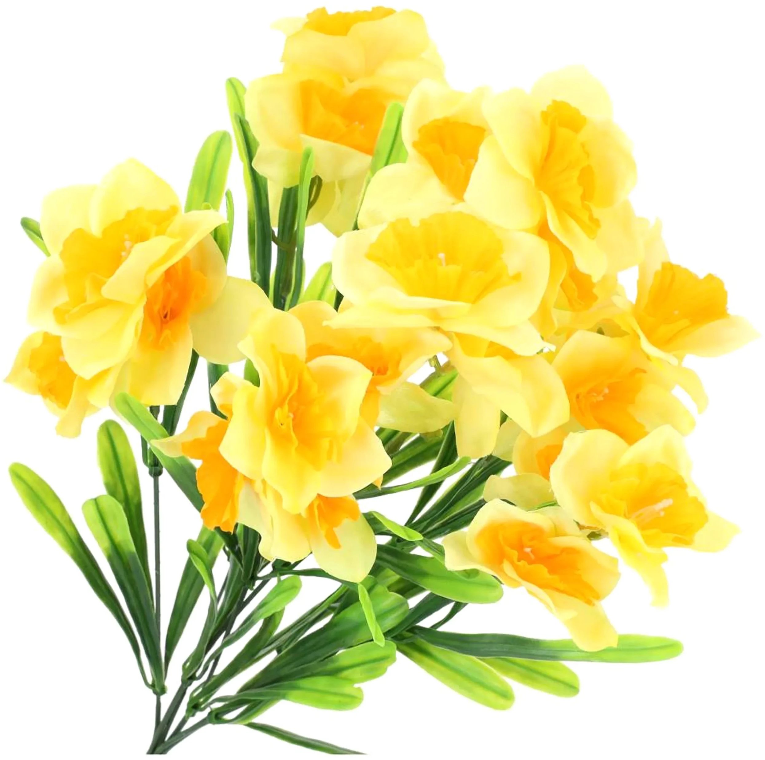 Bukiet Kwiatów Z Żonkilami Żółty-Pomarańcz Podłużne Listki