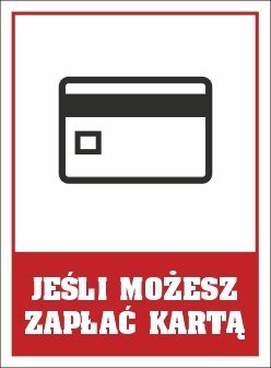 StudioCen Naklejka Jeśli możesz zapłać kartą