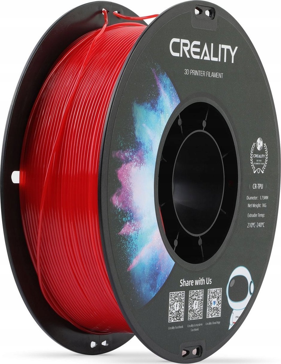 Creality Creality Filament TPU, 1kg, 1,75mm, Red (3301040034)