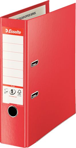 Segregator Esselte No.1 Vivida Plus dźwigniowy A4 80mm czerwony (10K190B)