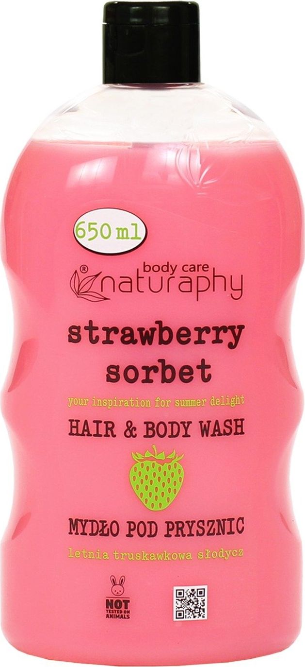 BluxCosmetics Strawberry Sorbet mydło pod prysznic Letnia Truskawkowa Słodycz 650 ml