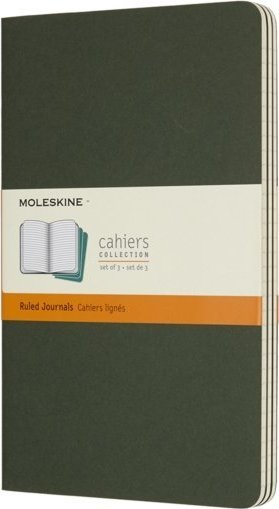 Moleskine Myrtle Green Large Ruled Cahier Journal (set Of 3)