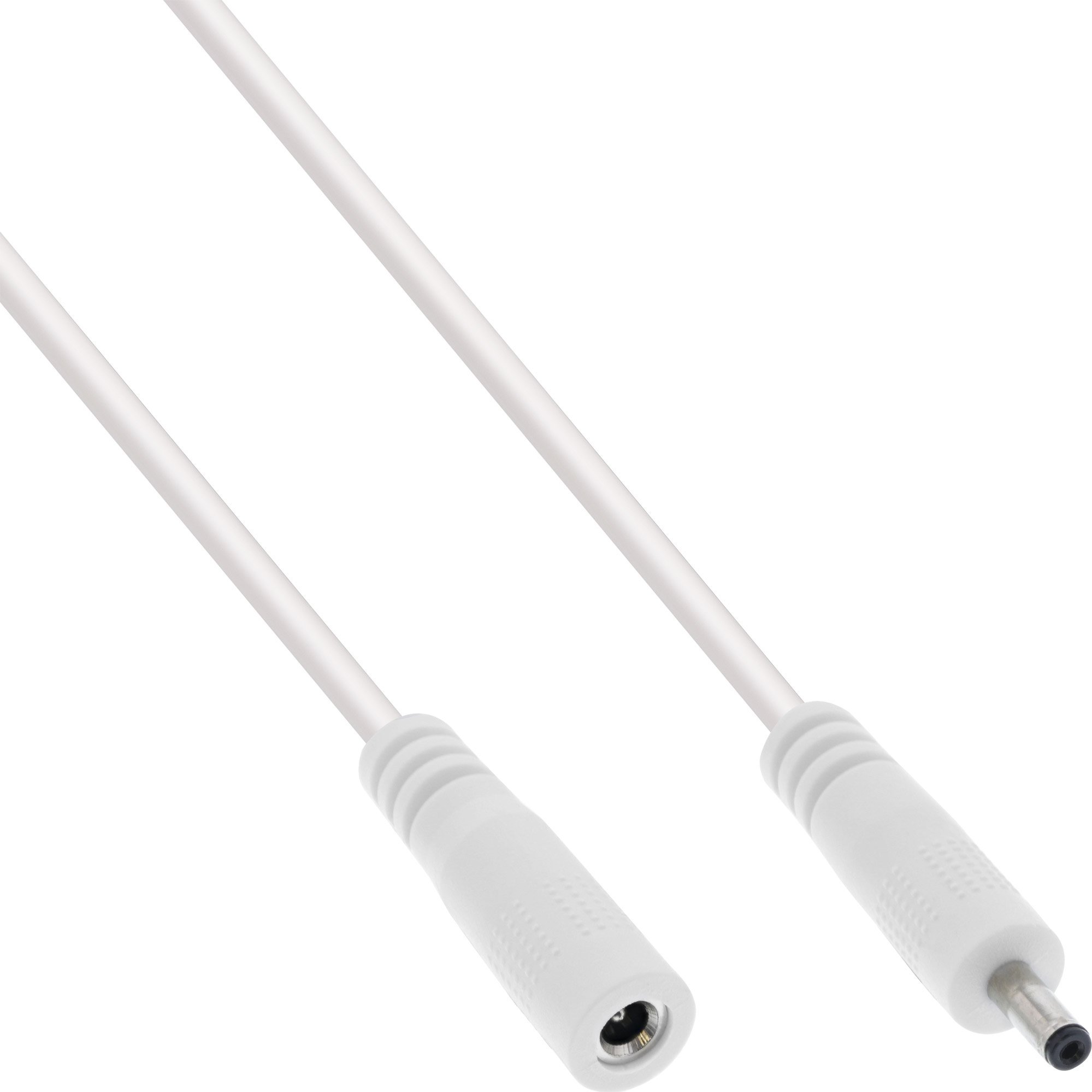 Kabel zasilający InLine InLine® DC extension cable, DC plug male/female 3.5x1.35mm, AWG 18, white, 2m