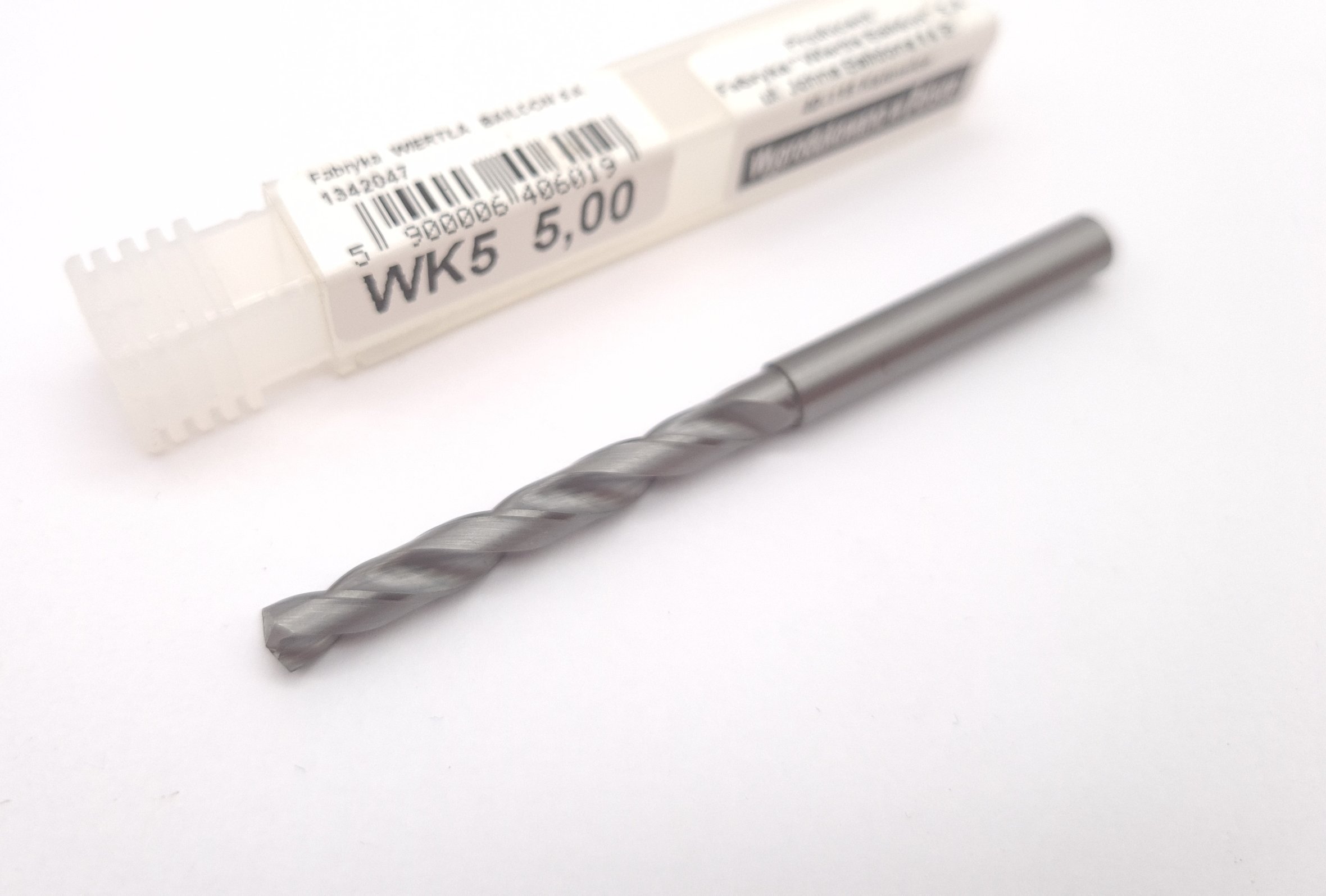 Wiertło węglikowe Baildon DIN 6537 L WK5 5 mm, VHM TiAlN, 82-44 mm