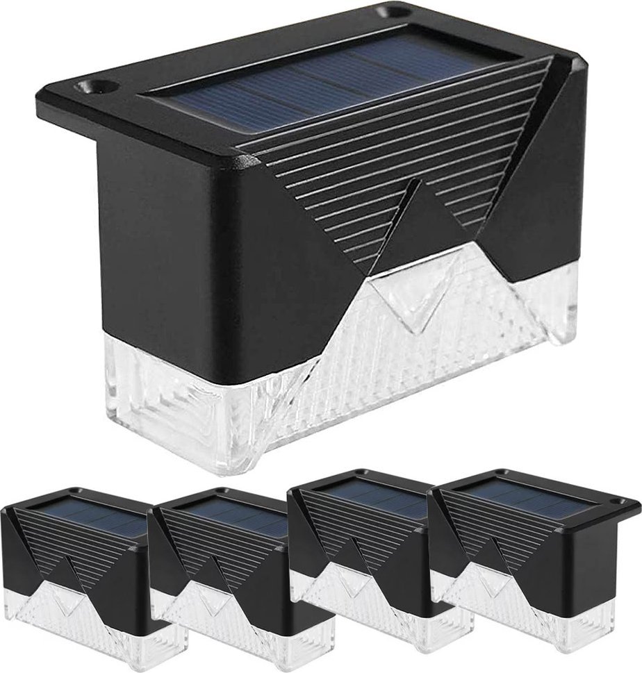 Verk Lampki solarne 4 szt ogrodowe led na schody taras płot czujnik zmierzchu Lampki solarne 4 szt ogrodowe led na schody taras płot czujnik zmierzchu