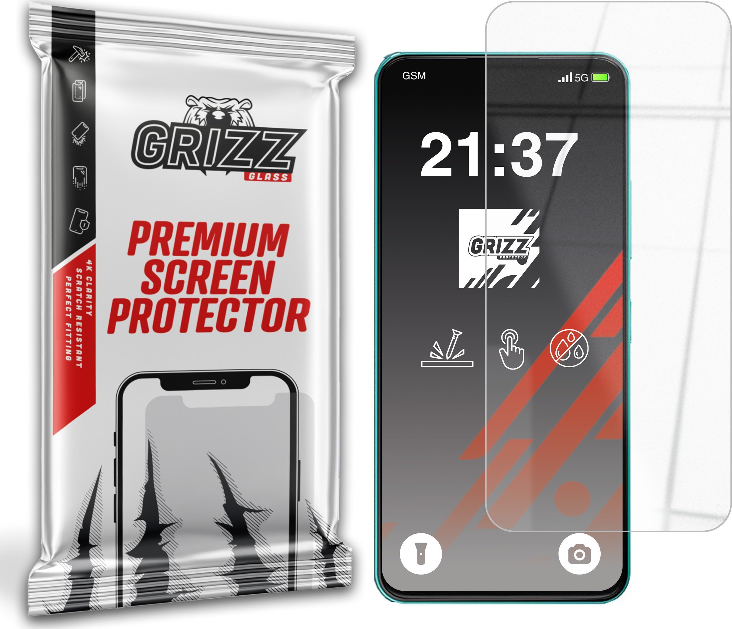 Szkło hybrydowe GrizzGlass HybridGlass do HMD Key