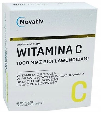 Novativ Witamina C 1000 mg z bioflawonoidami, kaps.,60 szt