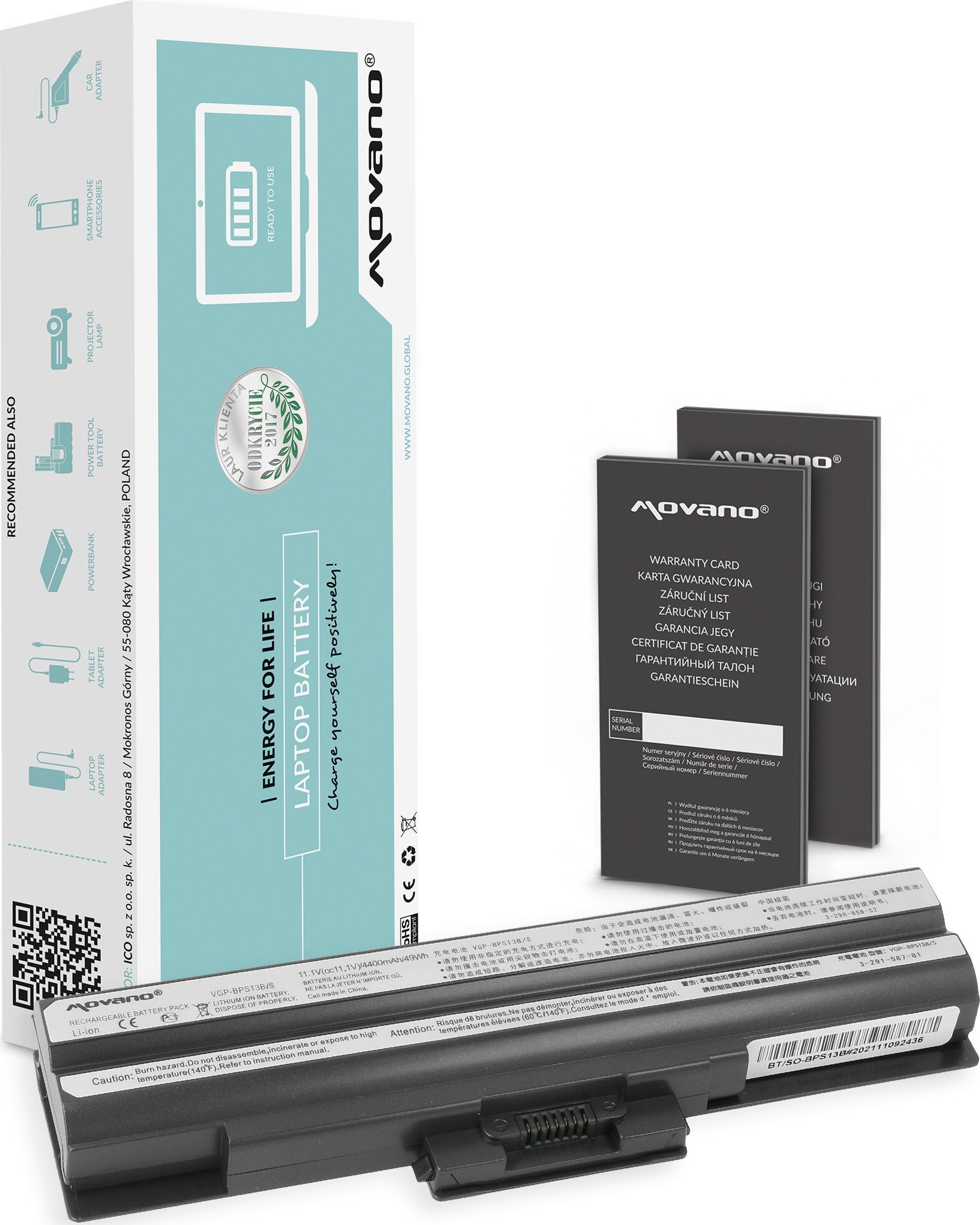 Bateria Movano Bateria VGP-BPS13 VGP-BPS21B do Sony Vaio PCG VGN