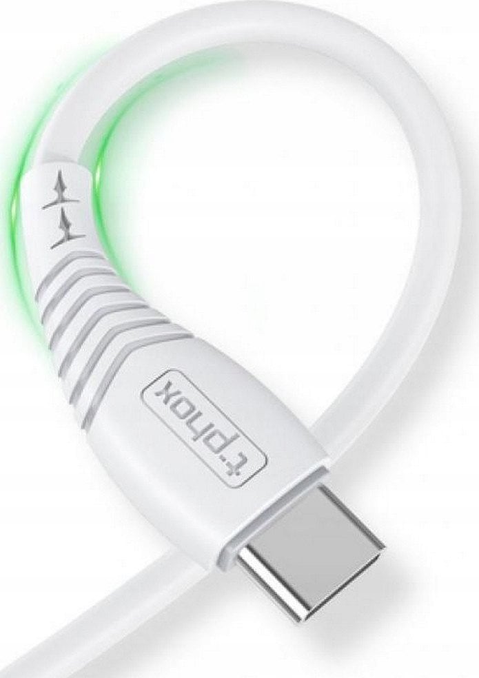 Kabel USB T-Phox USB-C - USB-C 1.2 m Biały