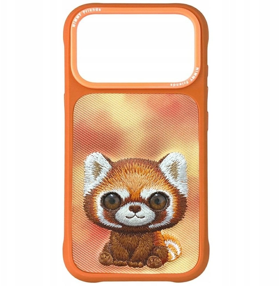 Nimmy Etui Big Eyed Pet 2.0 Raccoon do iPhone 17 Pro pomarańczowy
