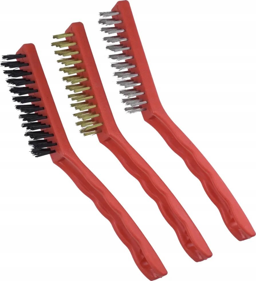 Dedra Zestaw szczotek 3szt, 3-rzędowe, 225mm, uchwyt plastik