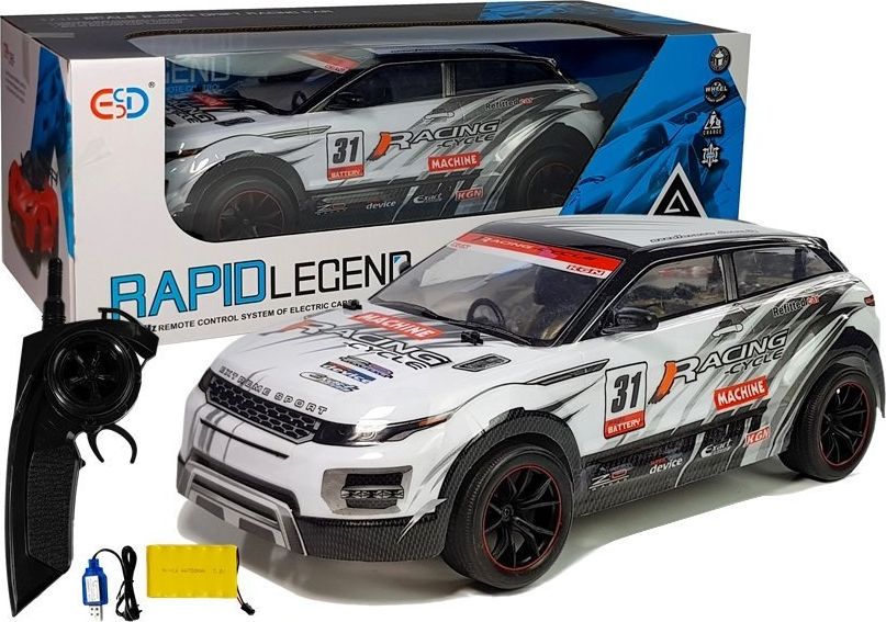 Lean Sport Auto Zdalnie Sterowane R/C Terenowe Białe 1:10