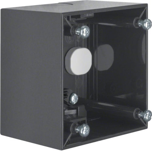 Hager Integro Flow Puszka natynkowa 1-krotna antracyt błyszczący 0911512515