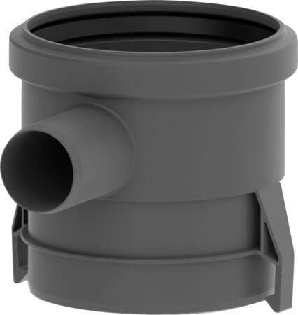 Tece UNIDRAIN Forhøjerstykke model 2830 til hjørneafløb. Højde 95 mm og sideindløb Ø40 mm