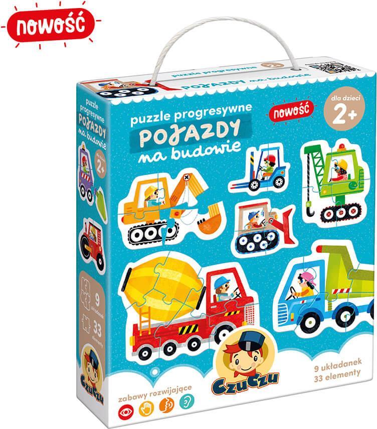 Czuczu Puzzle progresywne - Pojazdy na budowie