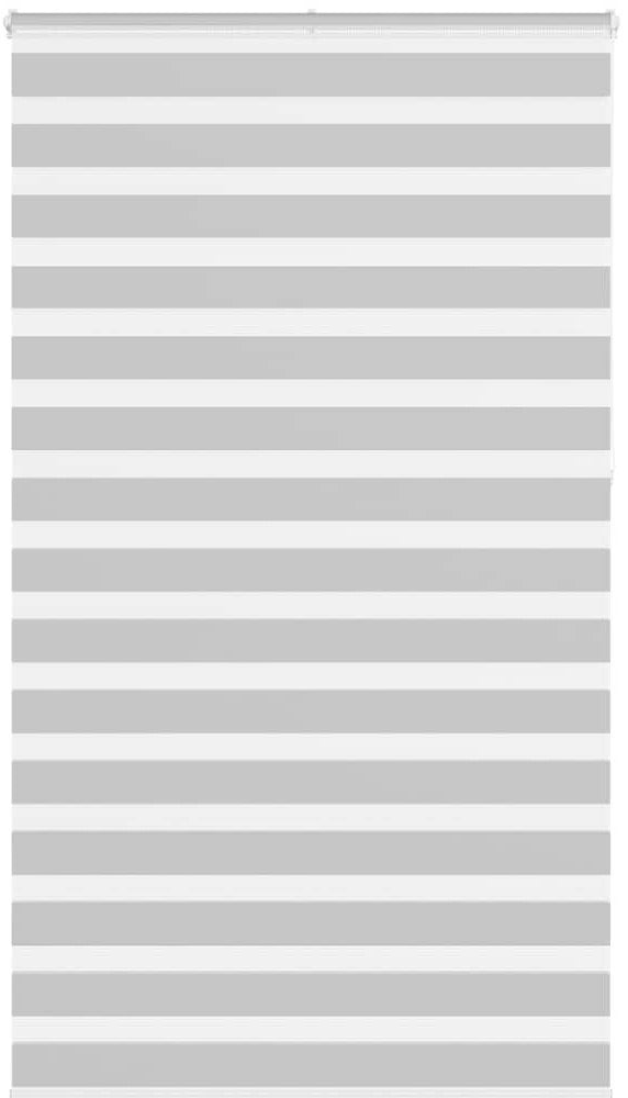 vidaXL Roleta zebra, jasnoszara, szerokość tkaniny 115,9cm, poliester