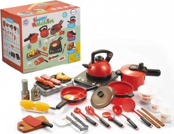 Woopie WOOPIE Kuchnia dla Dzieci Duży Zestaw XXL Akcesoria Garnki 36 el.