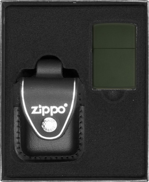 Zestaw ZIPPO Zapalniczka GREEN MATTE Prezentowy No3