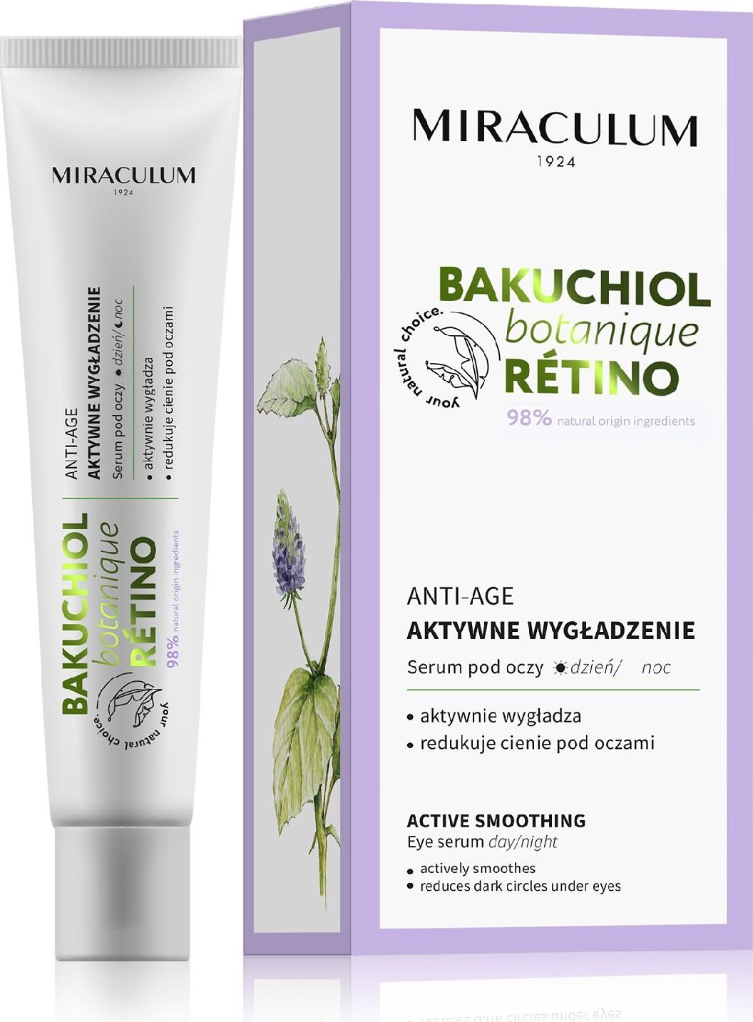 Miraculum Bakuchiol Botanique Retino Serum pod oczy - aktywne wygładzenie 20ml