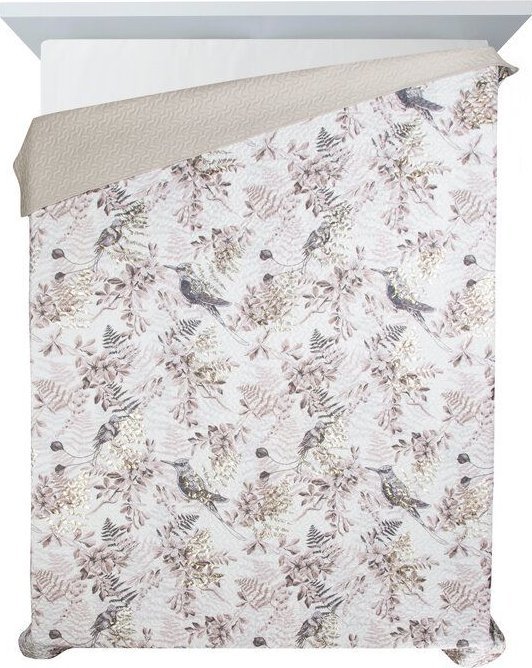 Design 91 Narzuta na łóżko pikowana POLY 220X240 biała beżowa