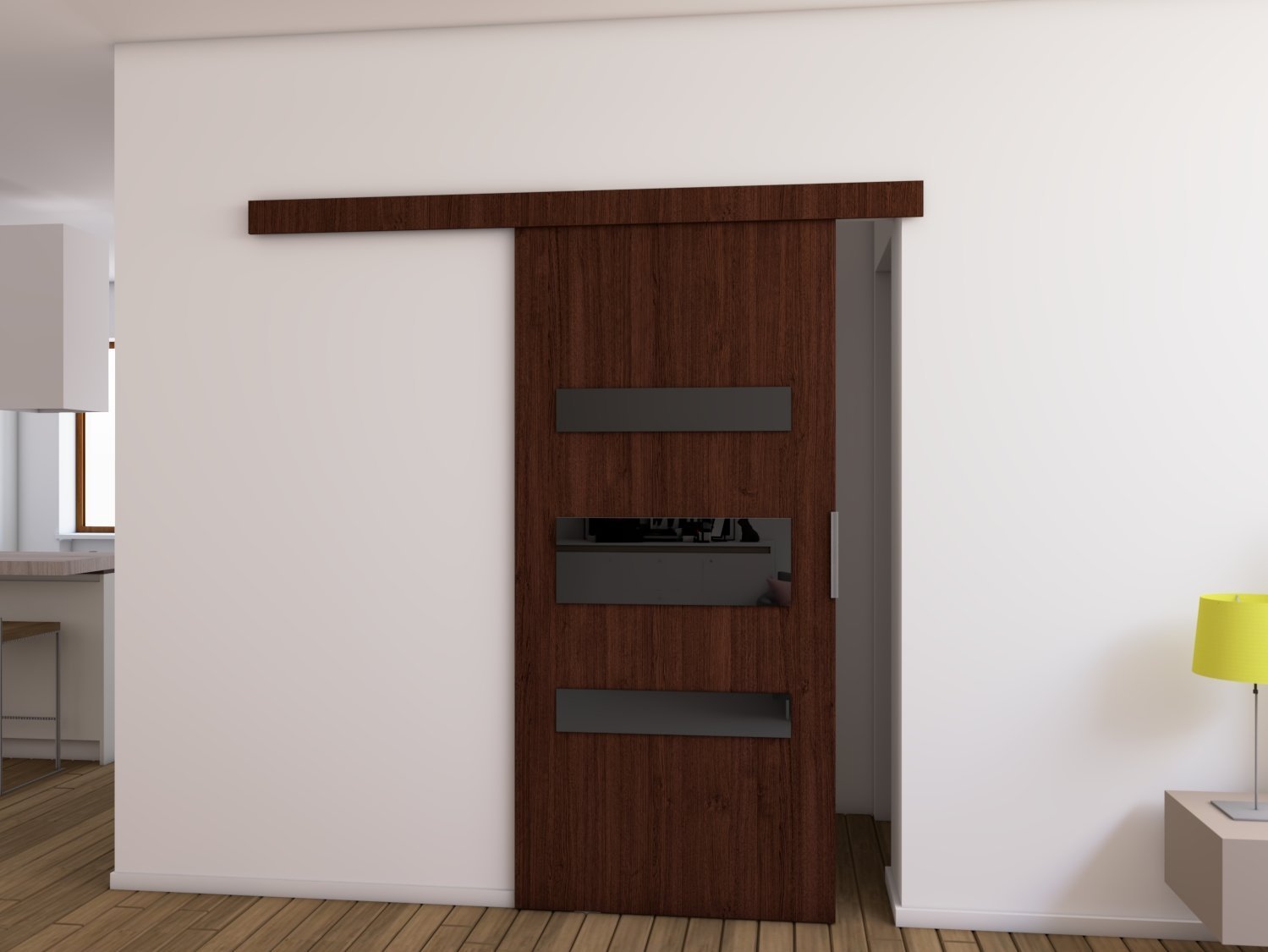 Drzwi Przesuwne Drzwi przesuwne D90 96x205 Wenge