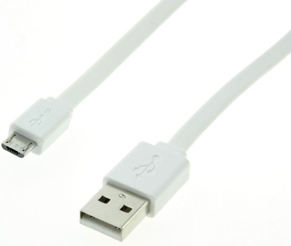 Kabel USB Roline USB-A - microUSB 1 m Biały (11.02.8761)