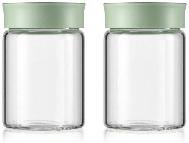 BUYDEEM Szklane słoiczki 300ml z nakrętką w kolorze Cozy Greenish, model CS1002/A1
