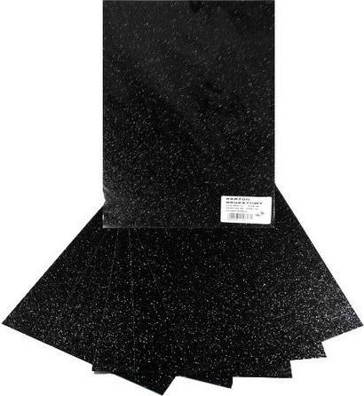 MFP paper Karton brokatowy czarny 250g 25x35cm 5 arkuszy