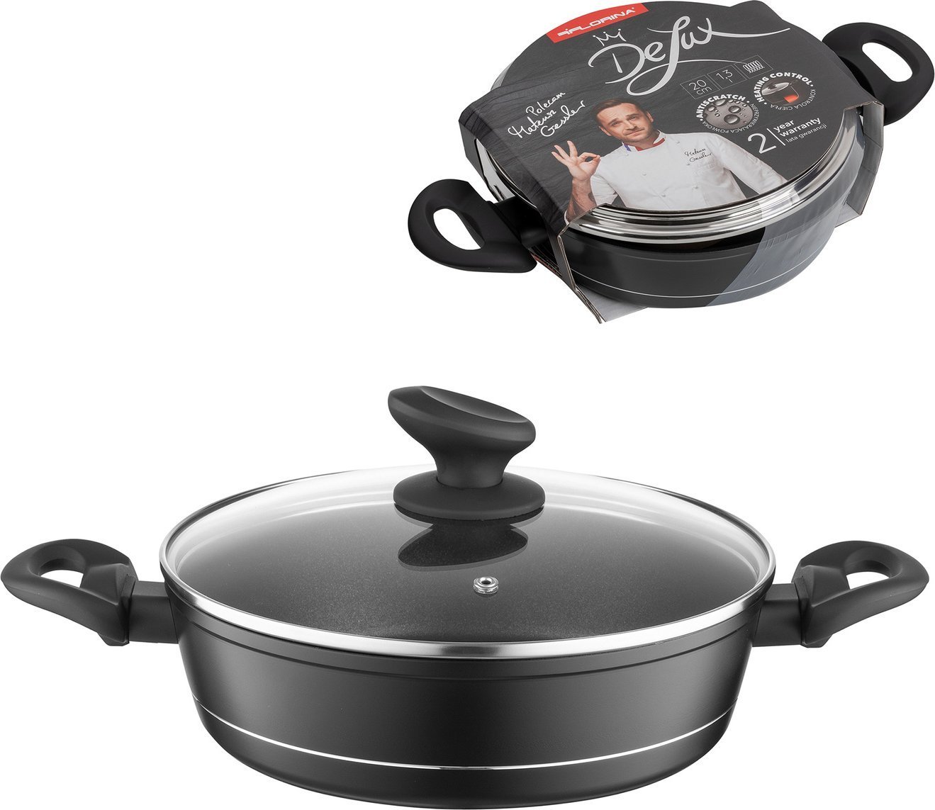 Florina Garnek niski aluminiowy Florina Delux by Mateusz Gessler 20 cm 1,3 l