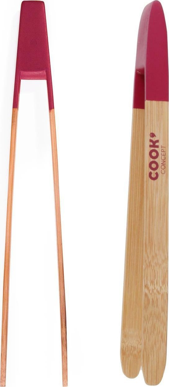 Intesi INTESI BAMBUSOWE SZCZYPCE DO SERWOWANIA Z MAGNESEM CZERWONE