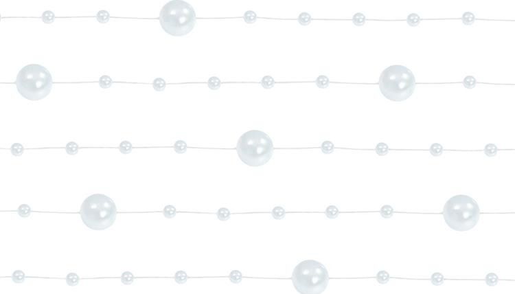 Party Deco Girlandy perłowe, perłowe, 1,3m, 5 szt. uniwersalny