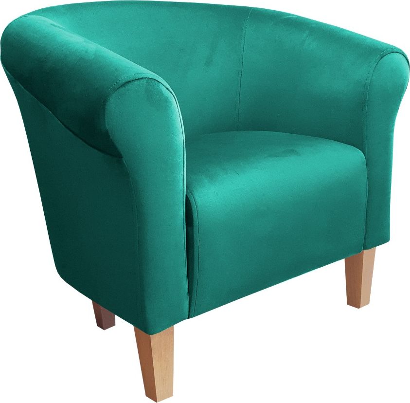 Atos Fotel DRAWA 1 BL VELVET morski nowoczesny wypoczynkowy ATOS