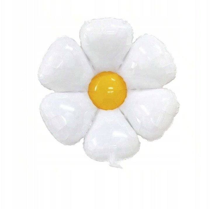 Balon Foliowy Stokrotka Biała 100x97cm Impreza Okolicznościowa Garden Party