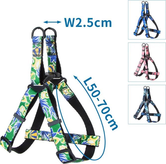 Nobleza Uprząż dla psa z poliestru z nadrukiem metodą termotransferu Uprząż dla psa z poliestru z nadrukiem metodą termotransferu