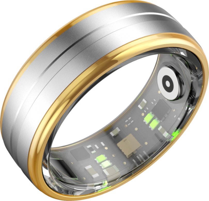 Smart Ring Rubicon złoto-srebrna R06 S8 ROZMIAR 8 (PL-17)