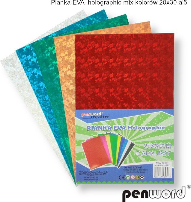 PIANKA EVA HOLOGRAPHIC MIX KOLORÓW 20X30a5
