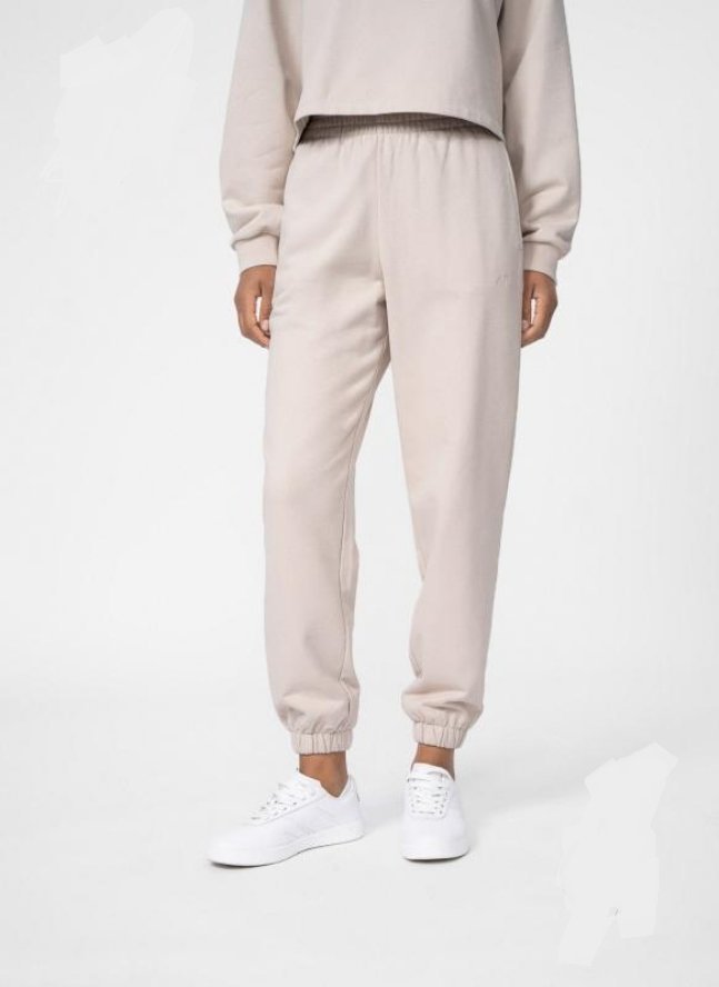 4f Spodnie damskie 4F F147 beżowe 4FSS23TTROF147 83S L